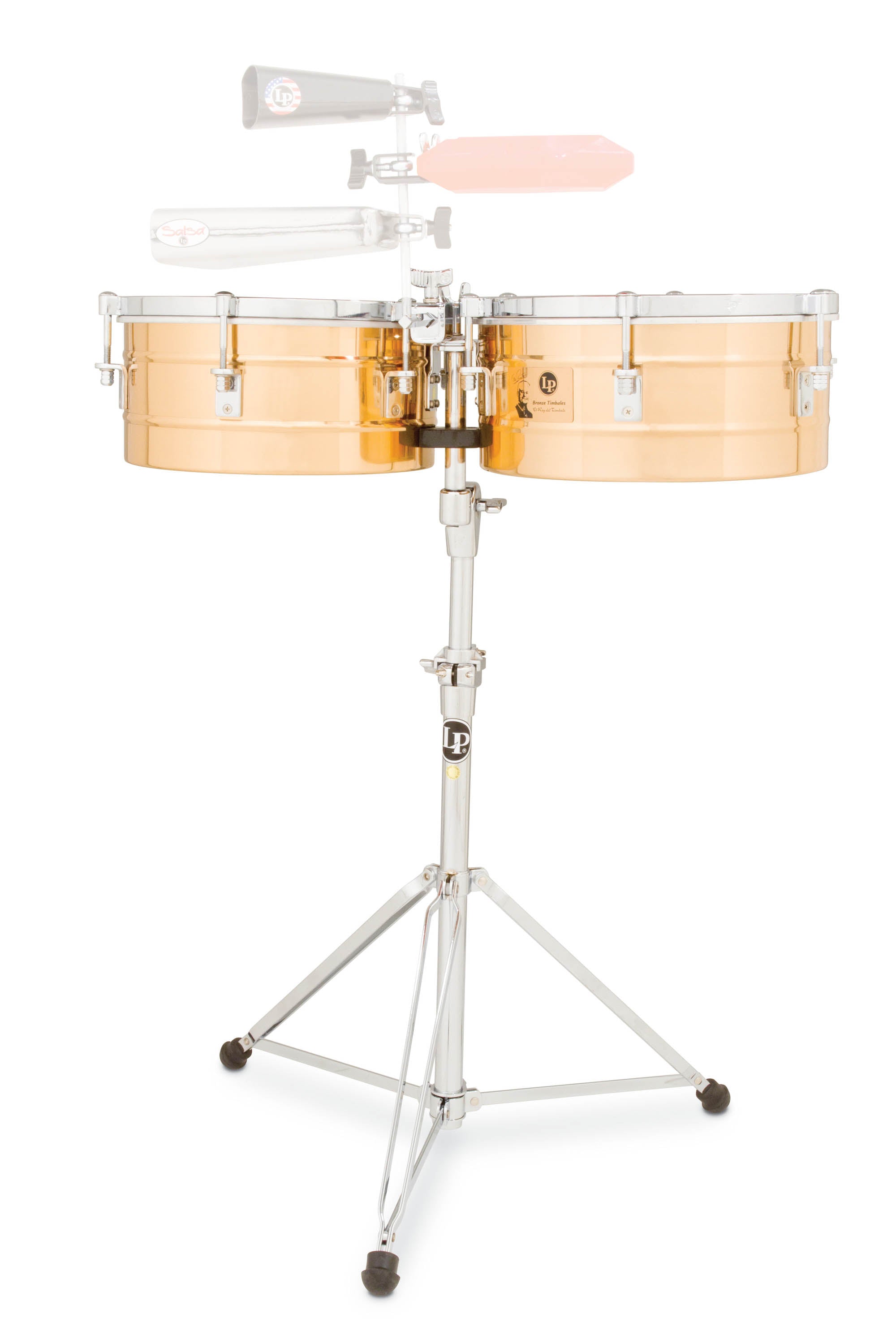 Ensemble de timbales en bronze LP Latin Percussion LP256-BZ Tito Puente Signature 13" et 14"